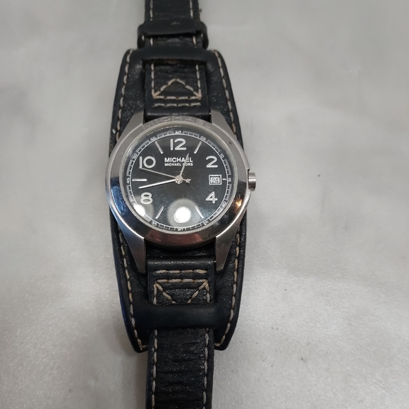 MICHAEL Michael Kors Dark Brown Leather Band Watch